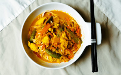 Poulet au curry & nouilles chinoises