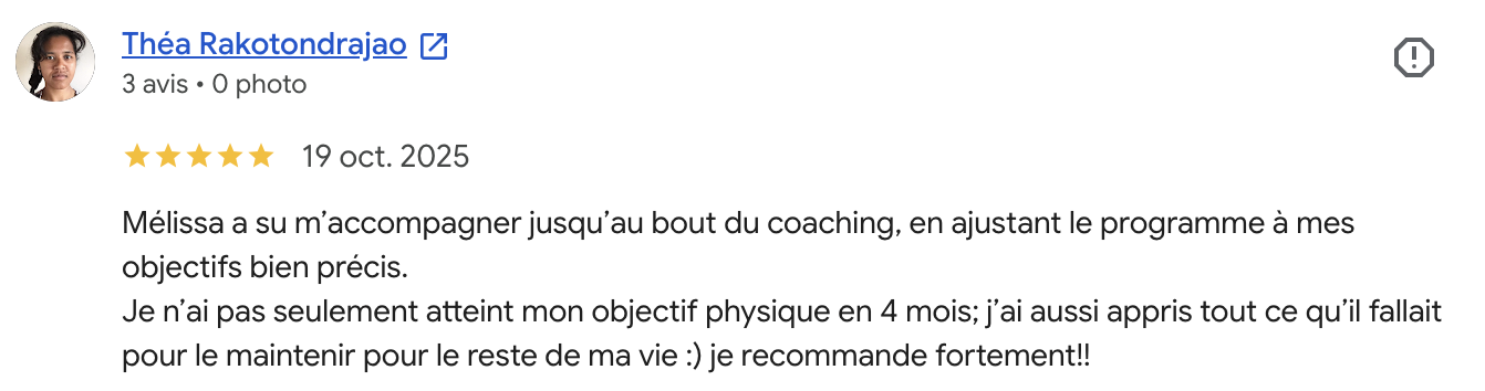 Avis Google sur To bee Nutrition
